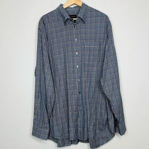 Scott Barber Multi-Colored Plaid Classic Oxford Dress Shirt XL